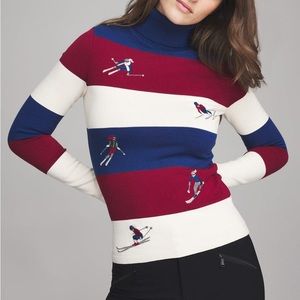 L 🔖 ALP N ROCK Avery Ski Sweater Turtleneck Cobalt $338